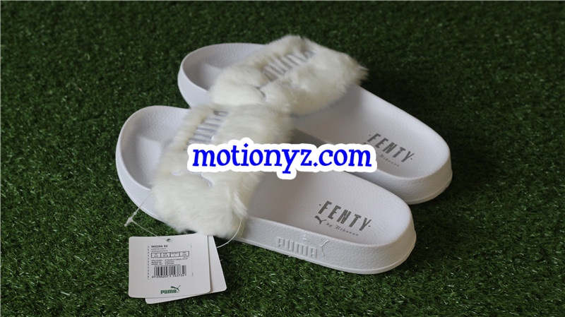 Puma Leadcat Fenty Fur Slide White